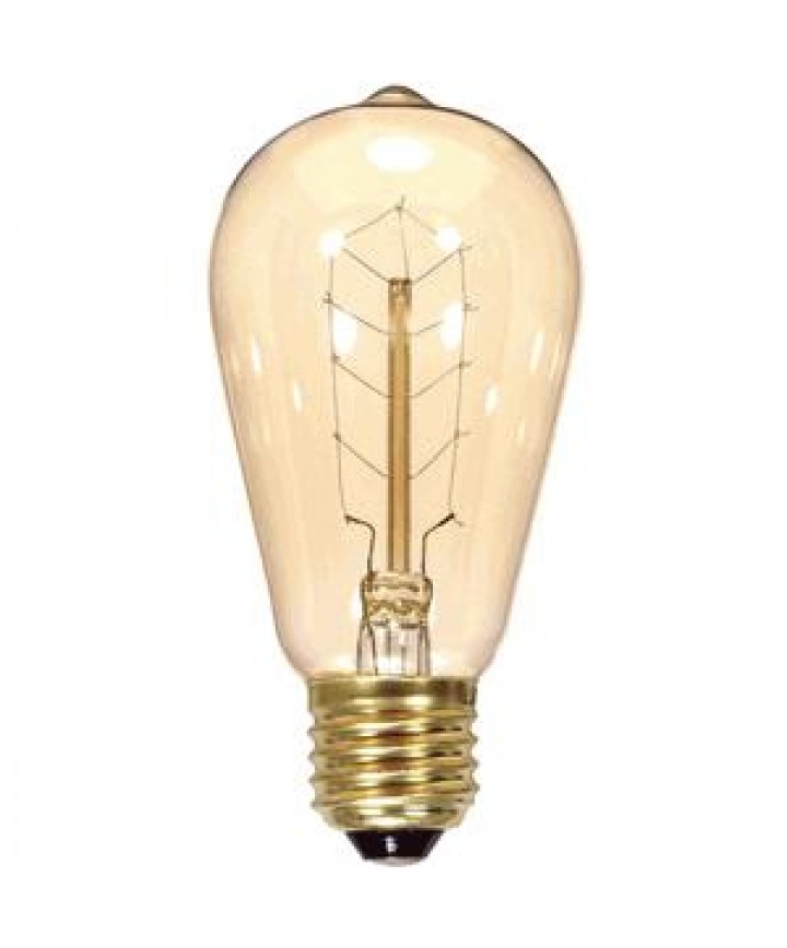 Satco S2414 Satco Light Bulbs 40ST19/CLEAR/9S/120V VINTAGE E26 - Hairpin 40W  Antique Light Bulb Style Antique Vintage Lamp