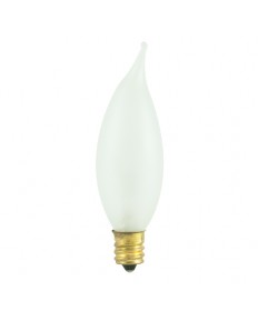 Bulbrite 404115 | 15 Watt Incandescent CA8 Flame Tip Chandelier Bulb