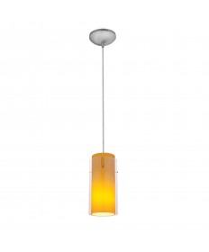 Access Lighting 28033-1C-BS/CLAM Sydney Glass in Glass Cylinder Pendant