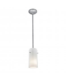 Access Lighting 28033-1R-BS/CLOP Janine Glass in Glass Cylinder Pendant