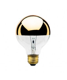 Bulbrite 712424 | 40 Watt Dimmable Incandescent Half Gold G25 Bulb