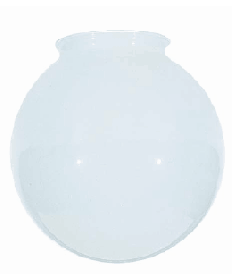 Satco 50/143 Satco 50-143 Sprayed Glossy White Ball/Globe 6 inch Diameter, 3-1/4" Fitter