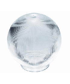 Satco 50/927 Satco 50-927 Clear Prismatic Ball/Globe 6 inch Diameter, 3-1/4" Fitter