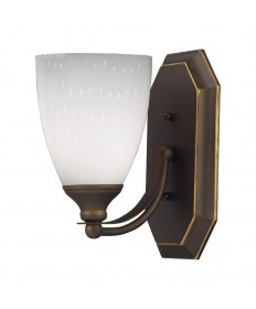 ELK Lighting 570-1B-WH 1 Light Vanity in Aged Bronze and Simply White Glass