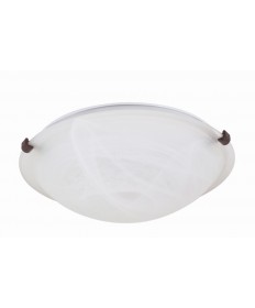 Nuvo Lighting 60/273 2 Light 16 inch Flush Mount Tri-Clip with Alabaster Glass