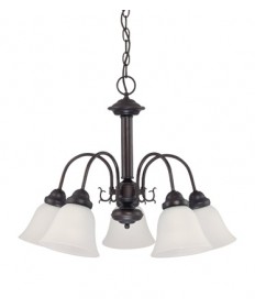 Nuvo Lighting 60/3141 Ballerina 5 Light 24 inch Chandelier with Frosted White Glass