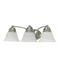 Nuvo Lighting 60/342 Empire 3 Light 21 inch Vanity with Alabaster Glass Bell Shades