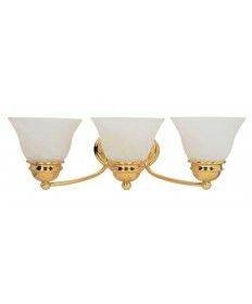 Nuvo Lighting 60/350 Empire 3 Light 21 inch Vanity with Alabaster Glass Bell Shades