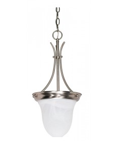 Nuvo Lighting 60/394 1 Light 10 inch Pendant Alabaster Glass Bell