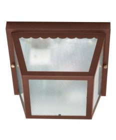 Nuvo Lighting 60/472 2 Light 10 inch Carport Flush Mount With Textured Frosted Glass