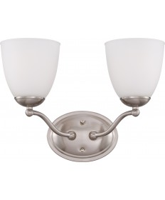 Nuvo Lighting 60/5032 Patton 2 Light Vanity Fixture with Frosted Glass