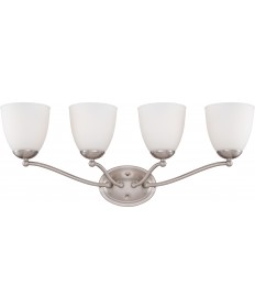Nuvo Lighting 60/5034 Patton 4 Light Vanity Fixture with Frosted Glass