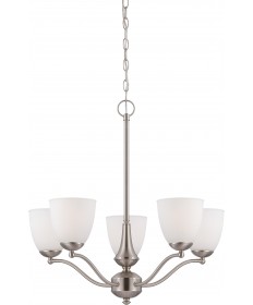 Nuvo Lighting 60/5035 Patton 5 Light Chandelier (Arms Up) with Frosted