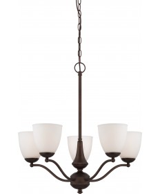 Nuvo Lighting 60/5135 Patton 5 Light Chandelier (Arms Up) with Frosted