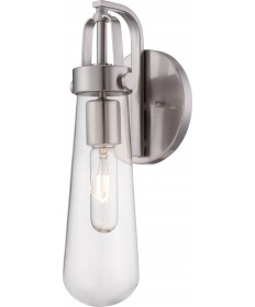 Nuvo Lighting 60/5261 Beaker 1 Light Wall Sconce with Clear Glass