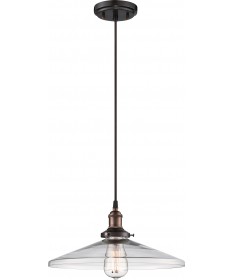Nuvo Lighting 60/5508 Vintage 1 Light Pendant with Clear Glass Vintage