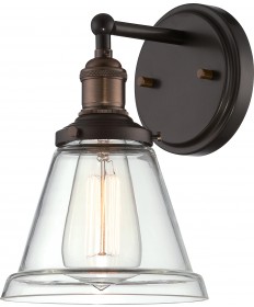 Nuvo Lighting 60/5512 Vintage 1 Light Sconce with Clear Glass Vintage