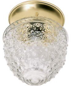 Nuvo Lighting 60/6031 1 Light 6" Ceiling Fixture Clear Pineapple Glass