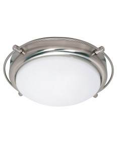 Nuvo Lighting 60/608 Polaris 2 Light 14 inch Flush Mount with Satin Frosted Glass Shades