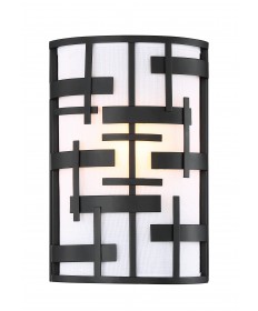 Nuvo Lighting 60/6431 Lansing 1 Light Wall Sconce With White Fabric