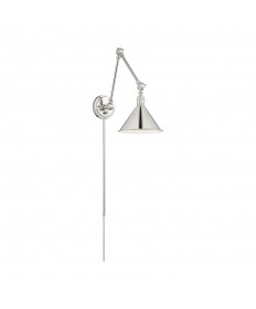 Nuvo Lighting 60/7362 Delancey Swing Arm Lamp Polished Nickel with
