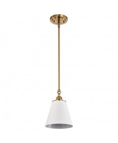 Nuvo Lighting 60/7409 Dover 1 Light Small Pendant White with Vintage