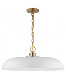 Nuvo Lighting 60/7486 Colony 1 Light Large Pendant Matte White with