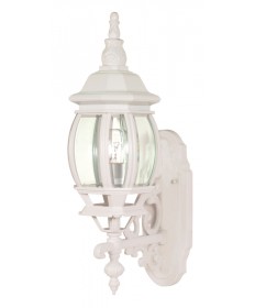 Nuvo Lighting 60/885 Central Park 1 Light 20 inch Wall Lantern with Clear Beveled Glass