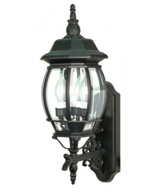 Nuvo Lighting 60/890 Central Park 3 Light 22 inch Wall Lantern with Clear Beveled Glass