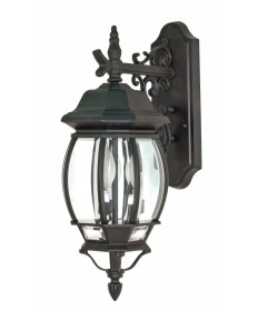Nuvo Lighting 60/893 Central Park 3 Light 22 inch Wall Lantern with Clear Beveled Glass