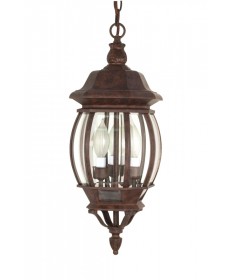 Nuvo Lighting 60/895 Central Park 3 Light 20 inch Hanging Lantern with Clear Beveled Glass
