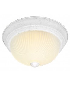 Nuvo Lighting 76/196 2 Light 11 inch Flush Mount Frosted Ribbed Swirl Glass
