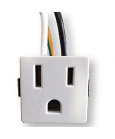 Leviton 1374-1W 3-Wire Snap In Convenience Receptacle Substitute Satco 80/1408 White