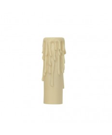 Satco 80/1630 Resin Candle Cover Candelabra Ivory Half Drip 4"