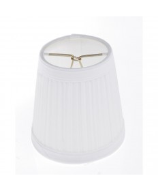 Satco 90/1270 White Pleated Clip-on Lamp Shade for Small Lamps