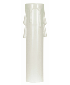 Satco 90/1507 Satco 90-1507 2 inch Ivory Plastic Drip Candelabra Candle Cover