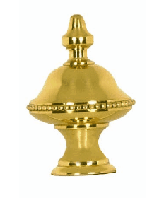 Satco 90/1735 Satco 90-1735 1-7/16" Polished Brass Urn Lamp Finial