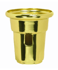 Satco 90/2353 Satco 90-2353 Polished Brass Finish Heavy Duty Cup for Swing Arm Lamps