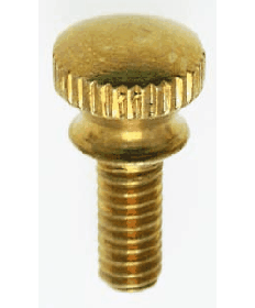 Satco 90/744 Satco 90-744 3/8" Burnished and Lacquered Solid Brass Flat Head Thumb Screw