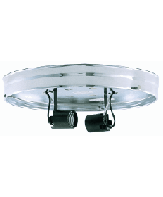 Satco 90/758 10 inch Chrome Finish Two Light Ceiling Pan