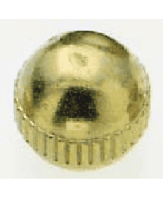 Satco 90/955 Satco 90-955 3/8" Burnished and Lacquered Knurled Brass Knob