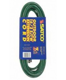 Satco 93/5024 Satco 25 Foot Green Outdoor Light Duty Extension Cord