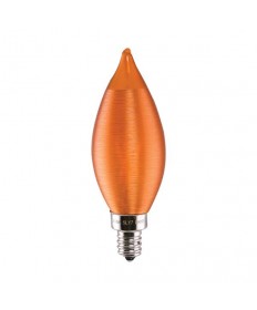 Satco S11301 2 Watts LED filament CA11 Bulb Satin Spun Amber Candelabra 120 Volt Carded