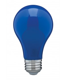 Satco S14985 8 Watt A19 LED Bulb Ceramic Blue Medium Base 120 volts