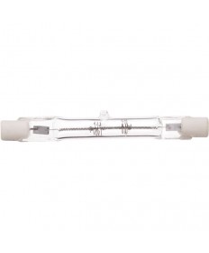 Satco S3480 100T3Q/CL 100 Watt 120 Volt T3 R7S Base 78mm J-Type (short) Clear Double Ended Halogen Light Bulb