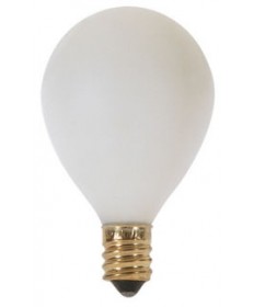 Satco S3863 Satco 25G12.5/W 25 Watt 120 Volt G12.5 Pear Shape Candelabra Base White Incandescent Light Bulb