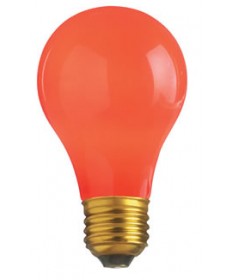 Satco S4980 40A/R 40 Watt 130 Volt A19 Medium Base Ceramic Red Light Bulb