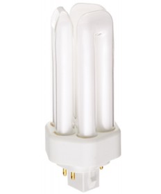 Satco S6743 Satco CF18DT/E/IN/835 18 Watt 120 Volt T4 Triple Tube GX24q-2 4 Pin Base Electronic Compact Fluorescent Light Bulb (CFL)