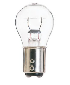Satco S6960 Satco 2.1 Amp 12.8 Volt S8 Double Contact Index Base Amber Miniature Light Bulb