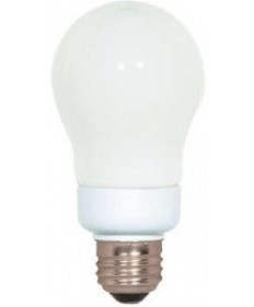 Satco S7282 Satco 7 Watt 120 Volt A19 E26 Medium Base 4100K 10,000 Hour Eco-Friendly A-Type Compact Fluorescent Lamp (CFL)